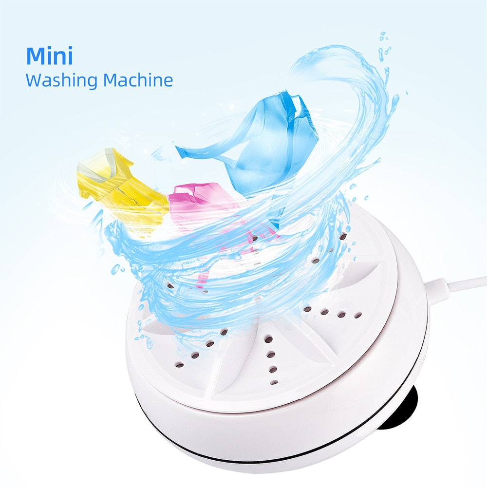 Mini Portable Washing Machine - USB Powered Ultrasonic Cleaner