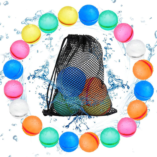 Reusable Water Balloons - 12 Pack Self-Sealing Silicone Water Bombs